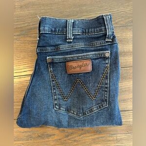 Wrangler Retro Relaxed Bootcut Dark Blue Denim Jeans Size 32x32